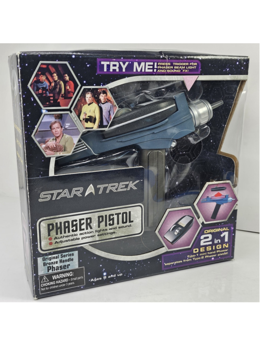 2007 Star Trek Phaser Pistol Diamond Select With Box For Parts Repair